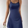 Women's Dress Sundresses for Women Solid Backless Cami Dress, Short Cami Dress Women's Dress AIEBO(X-Small)