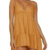 Womens V Neck Crisscross Backless Dresses Tie Back Sleeveless Ruffle Hem Flowy Swing A-Line Vintage Summer Mini Dress