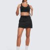 Lightweight High Waisted Skirts for Women Golf Casual Athletic Drawstring Skort with Side Pockets