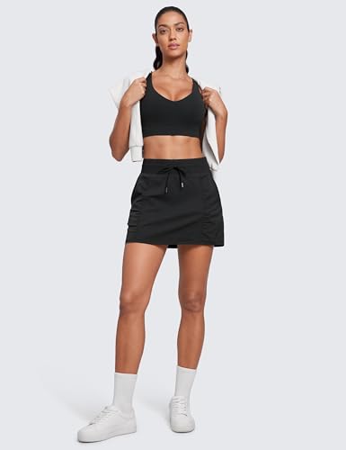 Lightweight High Waisted Skirts for Women Golf Casual Athletic Drawstring Skort with Side Pockets