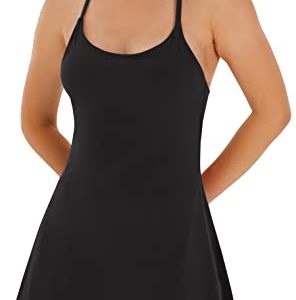 Womens Tennis Dress, Athletic Dress with Built-in Bra & Shorts Pockets Summer Dresses for Women Golf Outfits for Workout