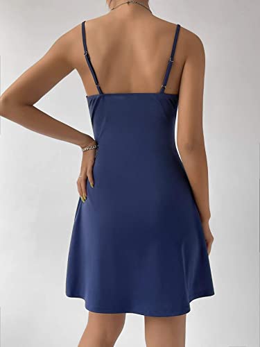Women's Dress Sundresses for Women Solid Backless Cami Dress, Short Cami Dress Women's Dress AIEBO(X-Small)