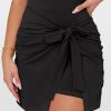 Women Summer Short Sleeve Square Neck Bodycon Tie Cinched Waist Romper Mini Dress Athletic Night Out Vacation Dress