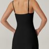 Womens Spaghetti Strap Tennis Dress with Shorts Workout Side Slit Active Golf Dresses