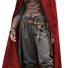 Renaissance Hooded Cloak Halloween Medieval Costume Cosplay Short Cape for Men and Women