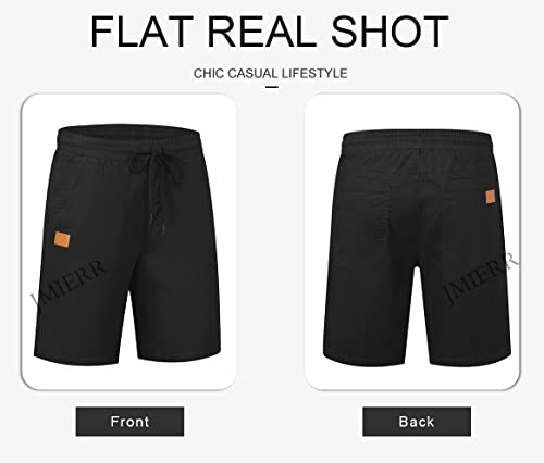 Mens Casual Shorts - Cotton Drawstring Summer Beach Stretch Twill Chino Golf Shorts