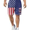 Funny Men's Golf Shorts Fun Work Polo Dress Short for Men Lightweight Quick Dry Multi-Pocket