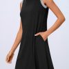 Women's 2025 Summer Casual Sundress Beach Vacation Sleeveless Tank Crewneck Coverup Mini Dresses