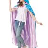Blue Fairy Hooded Cloak Costume Cape Cosplay Princess Costume for Women Adult Halloween Outfit Girl