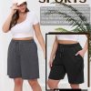 3 Pack Plus Size Bermuda Shorts for Women Comfy Loose Casual Drawstring Sweat Pants with Pockets XL-5XL