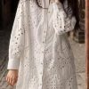 Women Eyelet Lace Dress Button Down Shirt Loose Fit Summer Casual Mini Dress