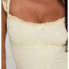 Women's Floral Lace Bow Ruffle Tank Mini Dress Scoop Neck Sleeveless Short Dresses