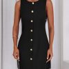 Work Dresses for Women 2025 Summer Business Formal Short Dress Sleeveless Button Down Elegant Office Outfits