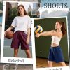 3 Pack Women's Athletic Drawstring Shorts Bermuda Long Sweat Short High Waist 9 Inch Loose Casual Pants with Pockets