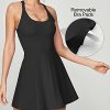 Tennis Dress with Built in Shorts and Bra Athletic Dress for Women Summer Cut Out Twisted Golf Workout Dress