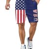Funny Men's Golf Shorts Fun Work Polo Dress Short for Men Lightweight Quick Dry Multi-Pocket