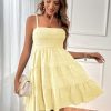 Women's Sundress Smock Cami Mini Dress Sleeveless Swing A Line Short Dresses Casual Cute Summer Dresses