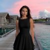 Women's Ruffle Hem Boat Neck Mini Dress Sleeveless Ruched Corset Short Party Dresses
