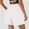 Shorts for Women Dressy 2025 Summer Elastic High Waisted Wide Leg Business Casual Work Shorts with Pockets