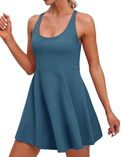 Womens Tennis Dress with Shorts Underneath Athletic Dress for Women Golf Dresses Summer Outfits for Workout