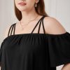 Women's Plus Size Dresses Off Shoulder Short Sleeve Short Dresses Causal Loose Tunic Summer Dress