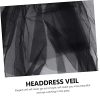 2pcs Double Layer Cover Hijabs with Hair Comb Elegant Short Veils for Women Environmental Friendly Material for Parties and