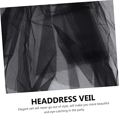 2pcs Double Layer Cover Hijabs with Hair Comb Elegant Short Veils for Women Environmental Friendly Material for Parties and