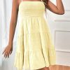 Women's Sundress Smock Cami Mini Dress Sleeveless Swing A Line Short Dresses Casual Cute Summer Dresses