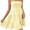 Women's Sundress Smock Cami Mini Dress Sleeveless Swing A Line Short Dresses Casual Cute Summer Dresses