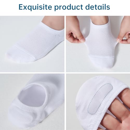 8 Pairs No Show Socks Womens and Mens Low Cut Ankle Short Non Slip Athletic Running Casual Invisible Liner Socks