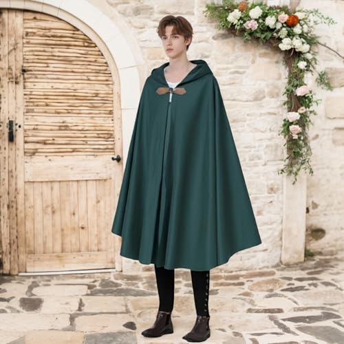 Men's Adult Medieval Cloak Hoodie Retro Role Playing - Renaissance Cape Costume