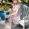 Womens Summer Dresses Boho V Neck Floral Print Ruffle Sleeve Layered Mini Dress Cute Smocked Waist Short Dress
