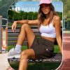 3 Pack Women's Quick Dry Shorts Women Drawstring High Waisted Bermuda Athletic Shorts with Pockets