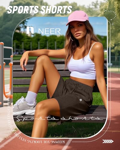 3 Pack Women's Quick Dry Shorts Women Drawstring High Waisted Bermuda Athletic Shorts with Pockets