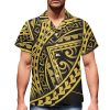 Samoa Couple Outfit Polynesian Dress for Women Traditional Puletasi Shirts for Men Beach Lava Lava Luau