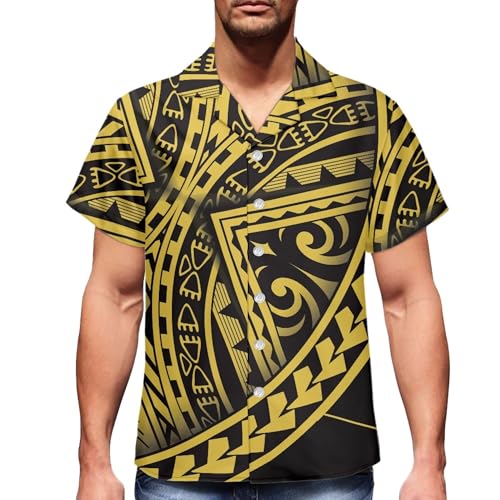 Samoa Couple Outfit Polynesian Dress for Women Traditional Puletasi Shirts for Men Beach Lava Lava Luau