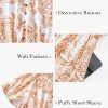 Women Summer Floral Short Dresses V Neck Short Sleeve Tiered Ruffle Boho Swing Dress A-Line Mini Dresses