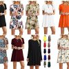 Women's Casual Plain Simple Loose Flowy Short-Sleeve T-Shirt Dress