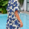 Women's Summer Button Down Shirt Dress Floral Puff Short Sleeve Casual Loose Fit Beach Mini Dresses
