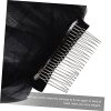 2pcs Double Layer Cover Hijabs with Hair Comb Elegant Short Veils for Women Environmental Friendly Material for Parties and