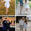Women's Summer Dresses Square Neck Casual Short Sleeves Crossover Elastic Waist Party Mini Dress
