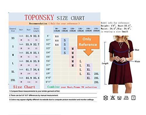 Women's Casual Plain Simple Loose Flowy Short-Sleeve T-Shirt Dress