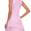 Tennis Dress for Women Sleeveless Golf Dresses with Shorts and Pockets Ruffle Zip Up Stand Collar Golf Outfits