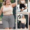 3 Pack Plus Size Bermuda Shorts for Women Comfy Loose Casual Drawstring Sweat Pants with Pockets XL-5XL
