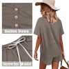Two Piece Outfits for Women Lounge Sets Button Down Top and Shorts Set Sweatsuits with Pockets