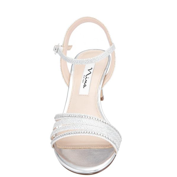 Nelena - Women's Sparkling Dress Sandals with Crystal Embellishments Shoes - Elegant and Comfortable heeled Sandals for Women -