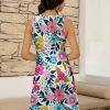 Women's Summer Dress 2025 Sleeveless Floral Boho Sundress Swimsuit Coverup Casual Loose Beach Vacation Tank Dresses