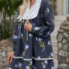 Womens Casual Floral Mini Dress 2025 Fall Long Sleeve V Neck Patchwork Loose Boho Shirt Dresses