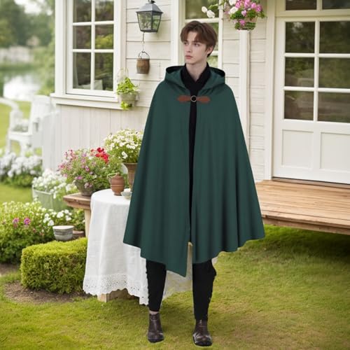 Men's Adult Medieval Cloak Hoodie Retro Role Playing - Renaissance Cape Costume