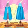 Blue Fairy Hooded Cloak Costume Cape Cosplay Princess Costume for Women Adult Halloween Outfit Girl